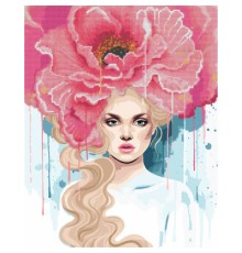 Картина по номерам Santi Дівчина-троянда, 40*50 см алмазна мозаїка (954870)