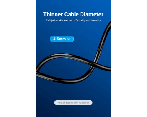 Кабель мультимедійний HDMI to HDMI 20.0m V2.0 Optical 4K 60Hz 18Gbps Dolby 7.1 PVC Black Zinc Alloy Vention (ALABQ)