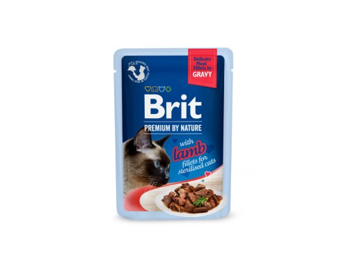 Вологий корм для кішок Brit Premium Delicate Fillets in Gravy Lamb для стерилізованих (8595602570621) Вологий корм для кішок Brit Premium Delicate Fillets in Gravy Lamb для стерилізованих (8595602570621)
