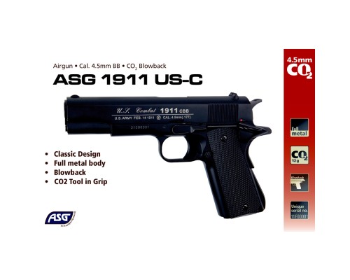 Пневматичний пістолет ASG US-C Blowback (19818)
