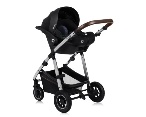 Коляска Lionelo 3 в 1 Amber 3 Black Silver (LO-AMBER BLACK SILVER (3in1))