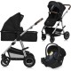 Коляска Lionelo 3 в 1 Amber 3 Black Silver (LO-AMBER BLACK SILVER (3in1))