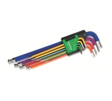 Ключ Toptul шестигранний з кулею 1,5-10мм 9шт. різнокольорових (GAAL0918)