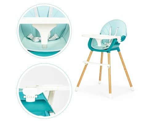 Стілець для годування Ecotoys 2 в 1 SMART Blue (HA-004 BLUE)