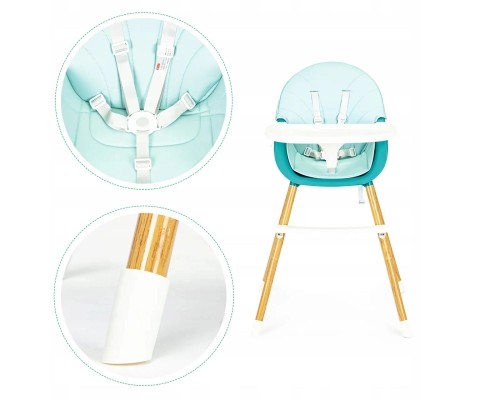 Стілець для годування Ecotoys 2 в 1 SMART Blue (HA-004 BLUE)