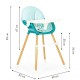Стілець для годування Ecotoys 2 в 1 SMART Blue (HA-004 BLUE)