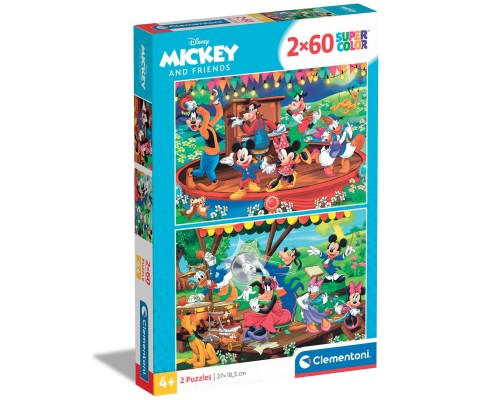 Пазл Clementoni 2 в 1 Mickey and Friends, 2 по 60 елементів (21620)