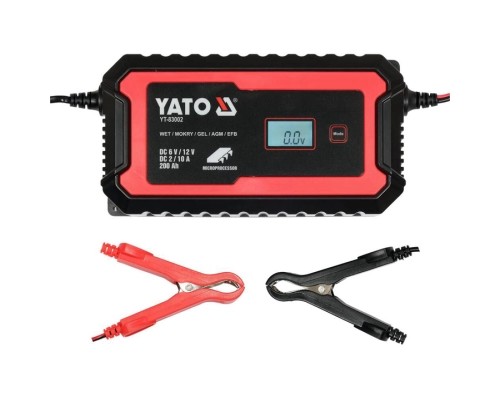 Зарядний пристрій для автомобільного акумулятора Yato YT-83002