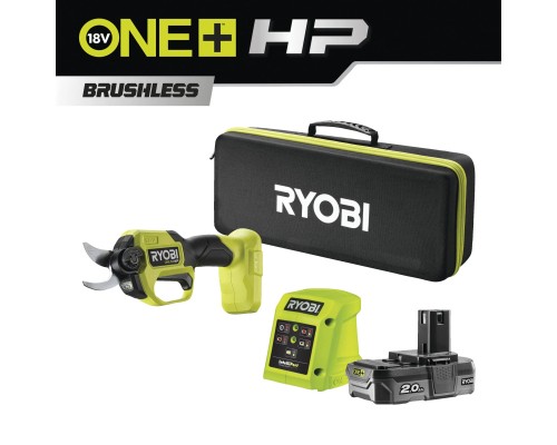Секатор Ryobi ONE+ HP RY18SCXA-120T, 18V, 2Ah, до 28мм, кейс (5133005788)