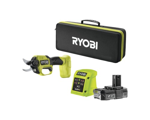 Секатор Ryobi ONE+ HP RY18SCXA-120T, 18V, 2Ah, до 28мм, кейс (5133005788)