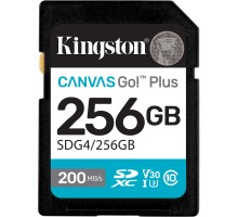 Карта пам'яті Kingston 256GB SDXC сlass 10 UHS-I U3 V30 Canvas Go Plus G4 (SDG4/256GB)