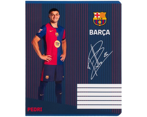 Зошит Kite FC Barcelona, 18 аркушів, клітинка (BC25-236)