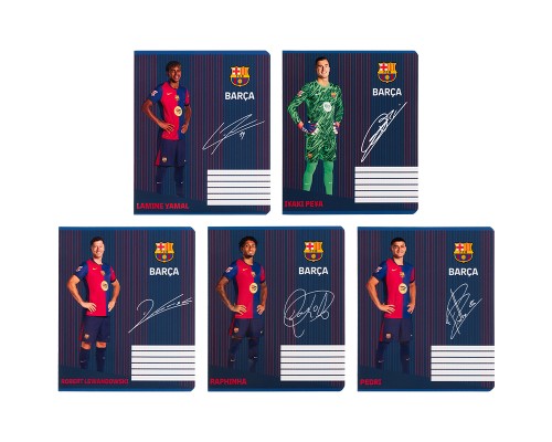 Зошит Kite FC Barcelona, 18 аркушів, клітинка (BC25-236)