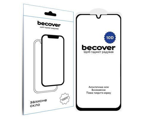 Скло захисне BeCover Samsung Galaxy A16 4G SM-A165/A16 5G SM-A166 10D Black (712889)