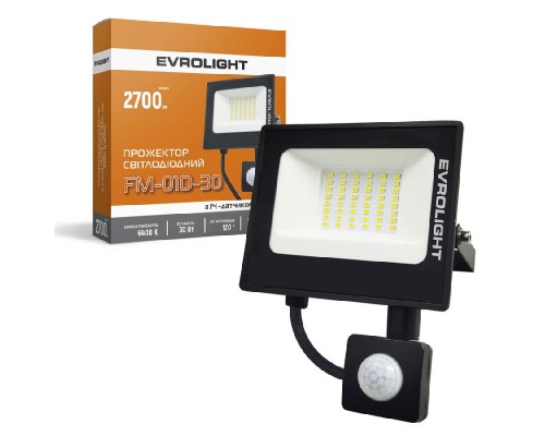 Прожектор EVROLIGHT FM-01D-30 30W 6400К