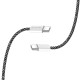 Дата кабель USB-C to USB-C 2.0m (braided cotton) (PD Fast Charging 60W) 3.0А black ColorWay (CW-CBPDCC068-BK)