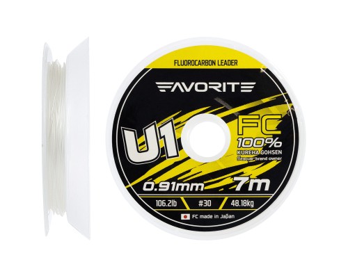 Флюорокарбон Favorite U1 FC 7m 30/0.91mm 106.2lb/48.18kg (1693.11.97)