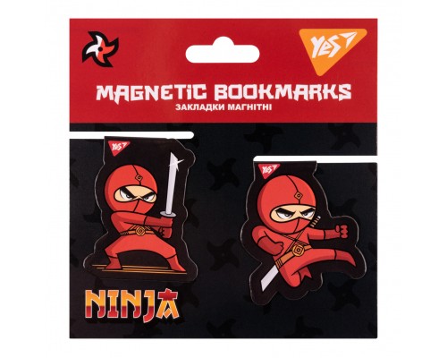 Закладки для книг Yes магнітні Ninja 2шт (707916)