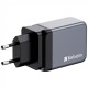 Зарядний пристрій Verbatim GaN 65 W 3 ports (2xUSB-C-65 W /USB-A -3.0) (32201)