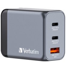 Зарядний пристрій Verbatim GaN 65 W 3 ports (2xUSB-C-65 W /USB-A -3.0) (32201)