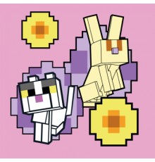 Картина по номерам Santi Майнкрафт Кролик та котик 25х25с (955470)