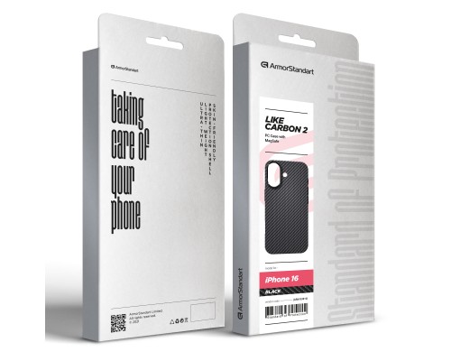 Чохол до мобільного телефона Armorstandart LikeCarbon2 MagCase для Apple iPhone 16 Black (ARM83810)