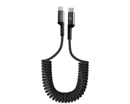 Дата кабель USB-C to USB-C 1.0m Spiral 3A Black Armorstandart (ARM75392)