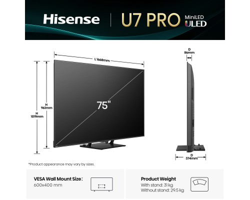 Телевізор Hisense 75U7Q PRO