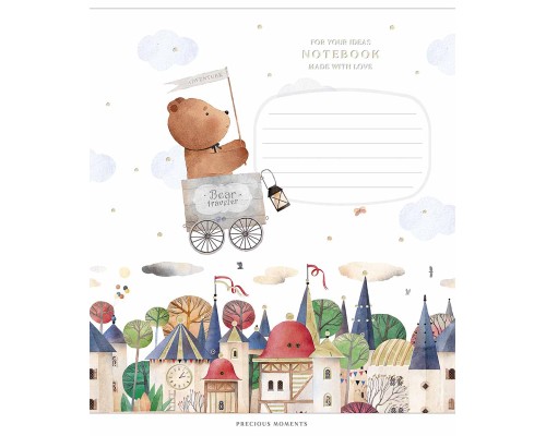 Зошит Школярик Precious moments 12 аркушів коса лінія (012-3506C)