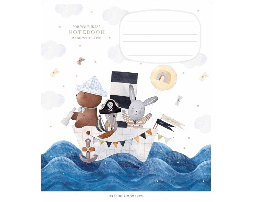 Зошит Школярик Precious moments 12 аркушів коса лінія (012-3506C)