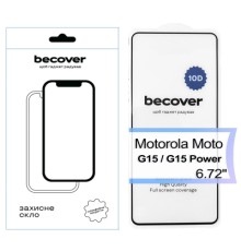 Скло захисне BeCover Motorola Moto G15 / G15 Power 10D Black (713574)