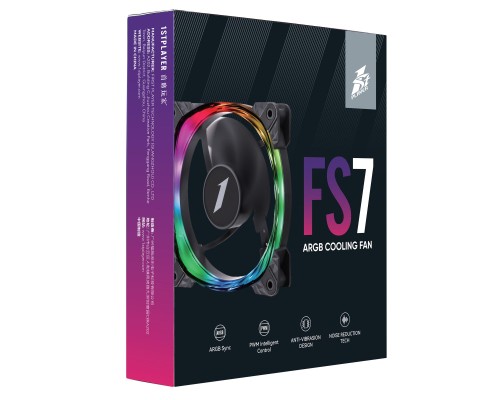 Кулер до корпусу 1stPlayer FS7 Black (FS7-BK-1IN1)