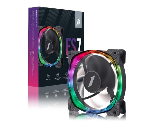 Кулер до корпусу 1stPlayer FS7 Black (FS7-BK-1IN1)