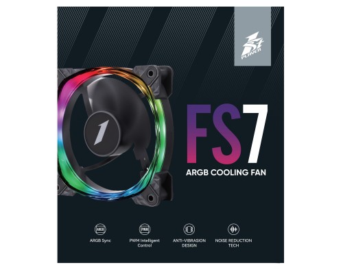 Кулер до корпусу 1stPlayer FS7 Black (FS7-BK-1IN1)