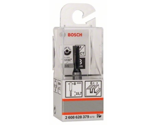 Фреза Bosch Professional пазова з двома лезами, Std, S8, D6, L16 (2.608.628.379)