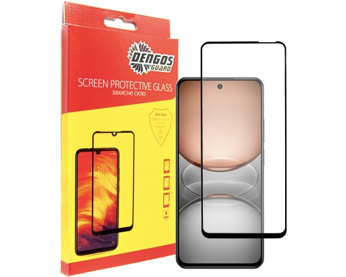 Скло захисне Dengos Full Glue Realme C75 Black (TGFG-401)