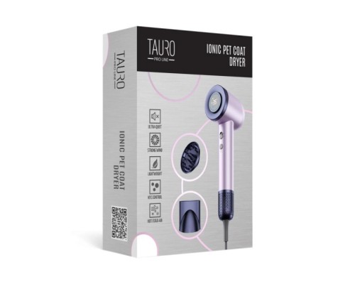 Фен для тварин Tauro Pro Line з технологією генерації негативних іонів з вилкою ЄС темно-фіолетовий (TPL70275)