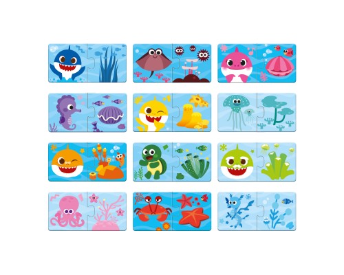 Пазл DoDo Дуо Baby Shark. З'єднай кольори (200586)