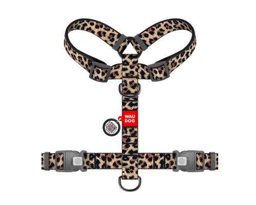Шлея для собак WAUDOG Nylon анатомічна H-подібна з QR-паспортом 