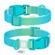 Нашийник для тварин WAUDOG Nylon Recycled з QR паспортом, градієнт, L блакитний (47022)