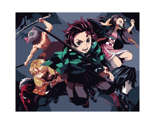 Картина по номерам Santi Demon Slayer Heroes 40х50 см (954416)