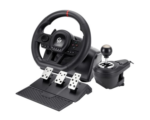 Кермо GamePro RW038PM з педалями та коробкою передач PC/XBOX360/XBOXONE/SWITCH/PS3/PS4 (RW038PM)