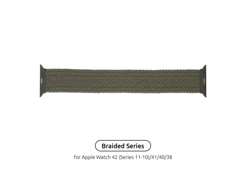 Ремінець до смарт-годинника Armorstandart Braided Solo Loop для Apple Watch 42 (Series 11-10)/41/40/38 Inverness Green Size 4 (132 mm) (ARM58064)