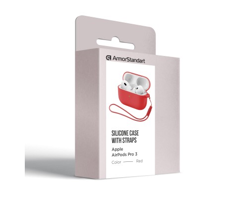 Чохол для навушників Armorstandart Silicone Case для Apple Airpods Pro 3 Red (ARM88299)