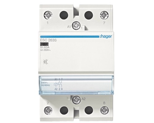 Автоматичний вимикач Hager 63 A 230V 2NO (B) (ESC263S)