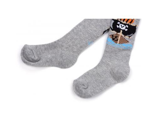 Колготки дитячі BNM з піратським кораблем (M0C0301-1020-86B-gray)