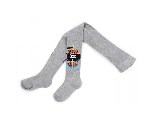 Колготки дитячі BNM з піратським кораблем (M0C0301-1020-86B-gray)