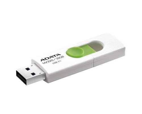 USB флеш накопичувач ADATA 32GB UV320 White/Green USB 3.1 (AUV320-32G-RWHGN) 