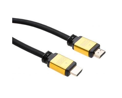 Кабель мультимедійний HDMI to HDMI 5 m metal V2.0 Vinga (VCPDCHDMI2VMM5BK)