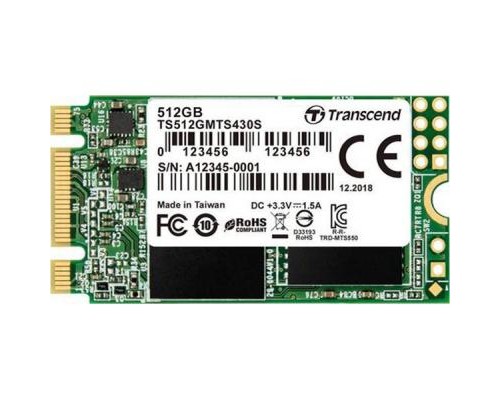 Накопичувач SSD M.2 2242 512GB Transcend (TS512GMTS430S)